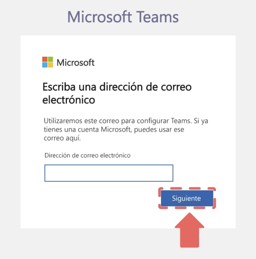 Correo de Outlook para Microsoft Teams.